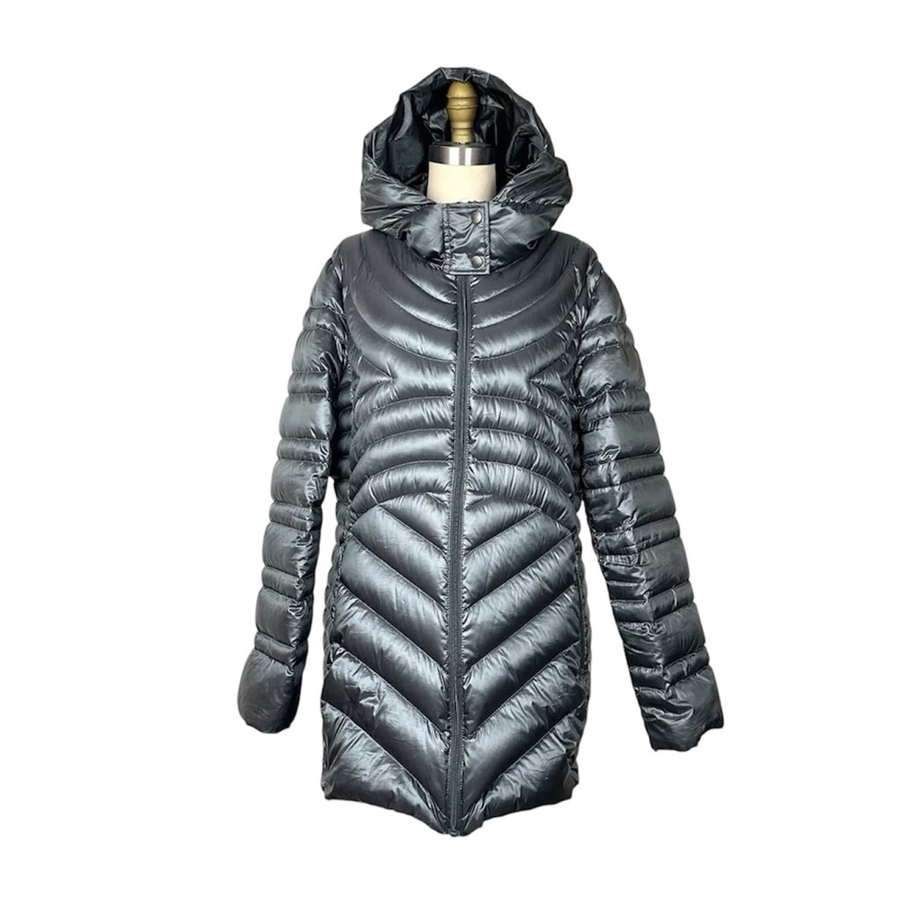 a.n.a. XL Premium Packable Down Grey Coat Jacket Puffer Quilted Hooded